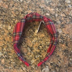 J. Crew Plaid Red Headband